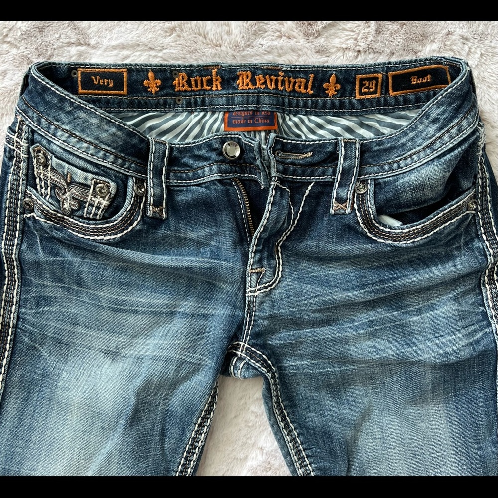 Rock Revival blue jeans.